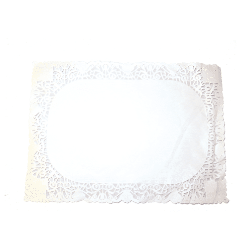 Dentelles patissières blanches rectangulaires