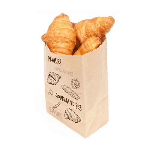 Sac kraft croissant avec impression