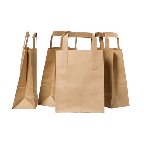 Sac Kraft poignée plate