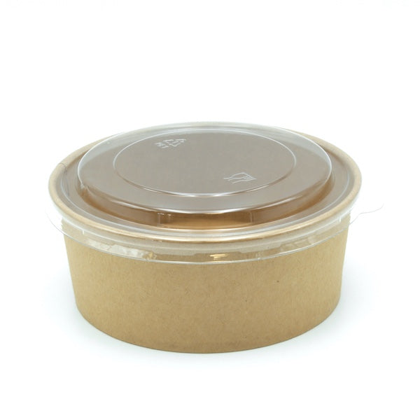 Bol rond kraft + couvercle 1100 ml (200 pcs)