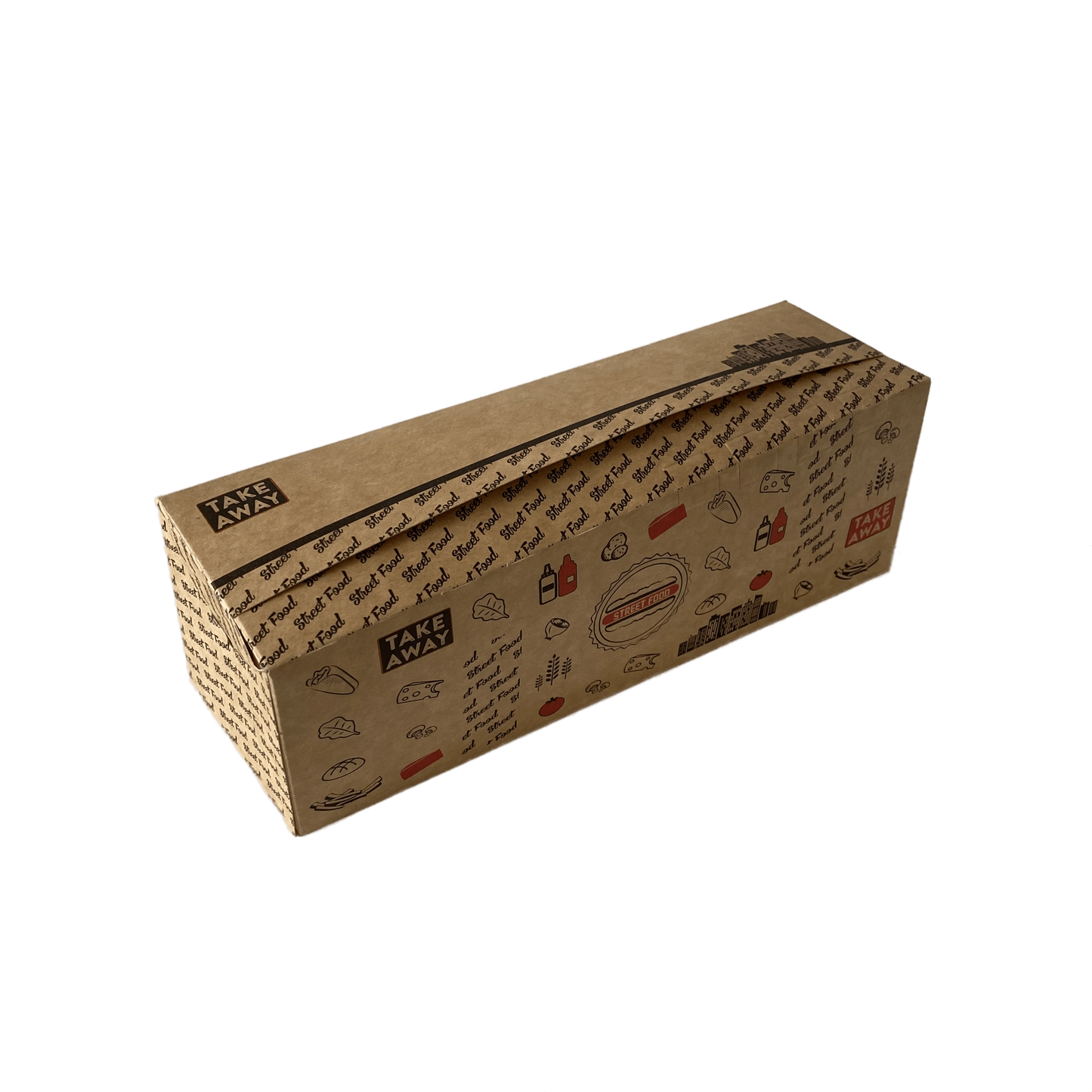 Box rectangulaire Demi Sandwich 23 x 7 x 8 (300 Pcs) "Take Away"