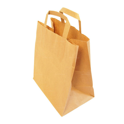 Sac kraft poignée plate renforcée Traiteur 28 x 17 x 29 (250 pcs)